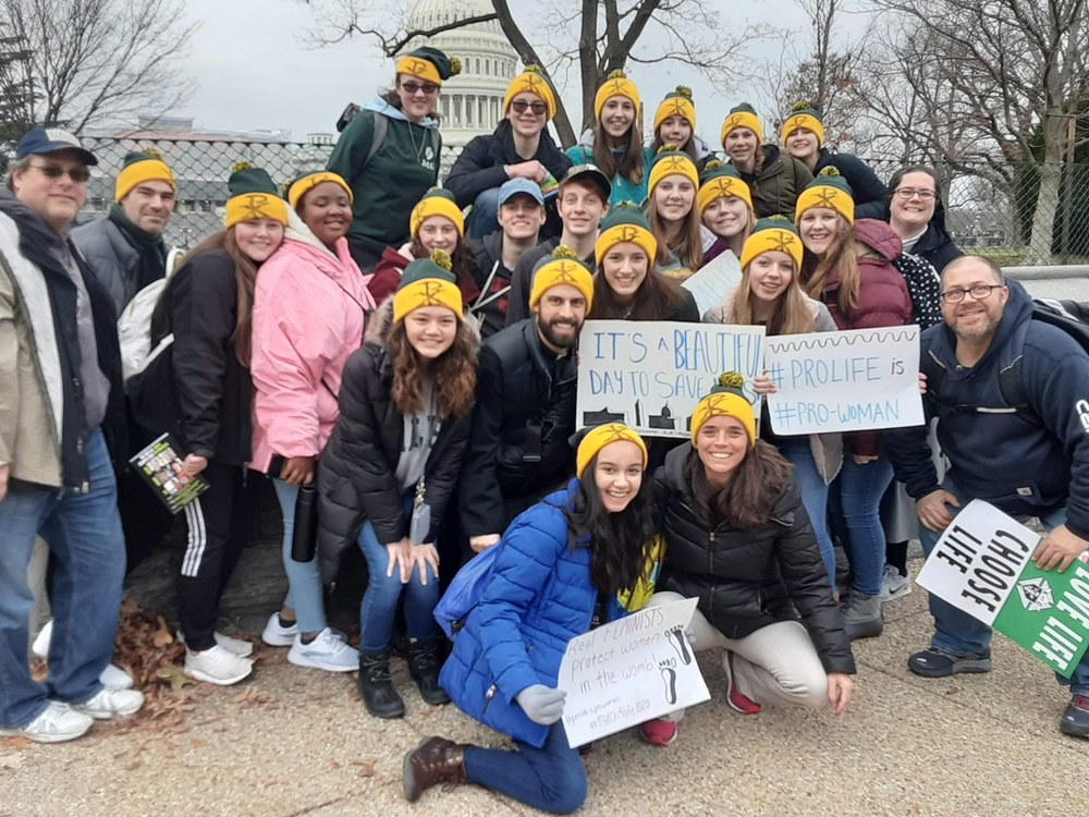 STM students, faculty, and parents attend the March for Life in DC. 