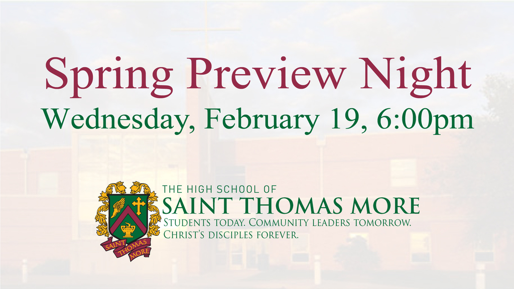 Spring Preview Night: 2/19/20 at 6 PM